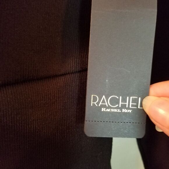 RACHEL Rachel Roy xs long sleeve nwt black macys business casual top knot front - Picture 4 of 14
